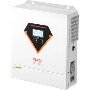 VEVOR Hybrid Solar Inverter, 3000W, All in One Pure Sine Wave Power Inverter Charger, 24V DC to 110/120V AC, with Built - in 100A MPPT Solar Controller, for Off - Grid System Lead Acid Lithium Battery