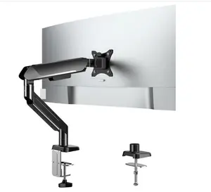 Forged Stand Heavy Duty Single Monitor Arm Fits 17-42 Inch Computer Screens, Adjustable Gas Spring Desk Stand Holds 33 lbs, Full Motion with Clamp/Grommet Base, VESA Mount 75x75/100x100 Ergonomic room tech gadgets room tech gadgets