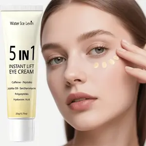 5-in-1 Firming Eye Cream, Eye Tightener, enriched with collagen and hyaluronic acid, caffeine, polyphenols, and peptides - firms under-eye bags, deeply moisturizes the eye area, suitable for all skin types, for both men and women
