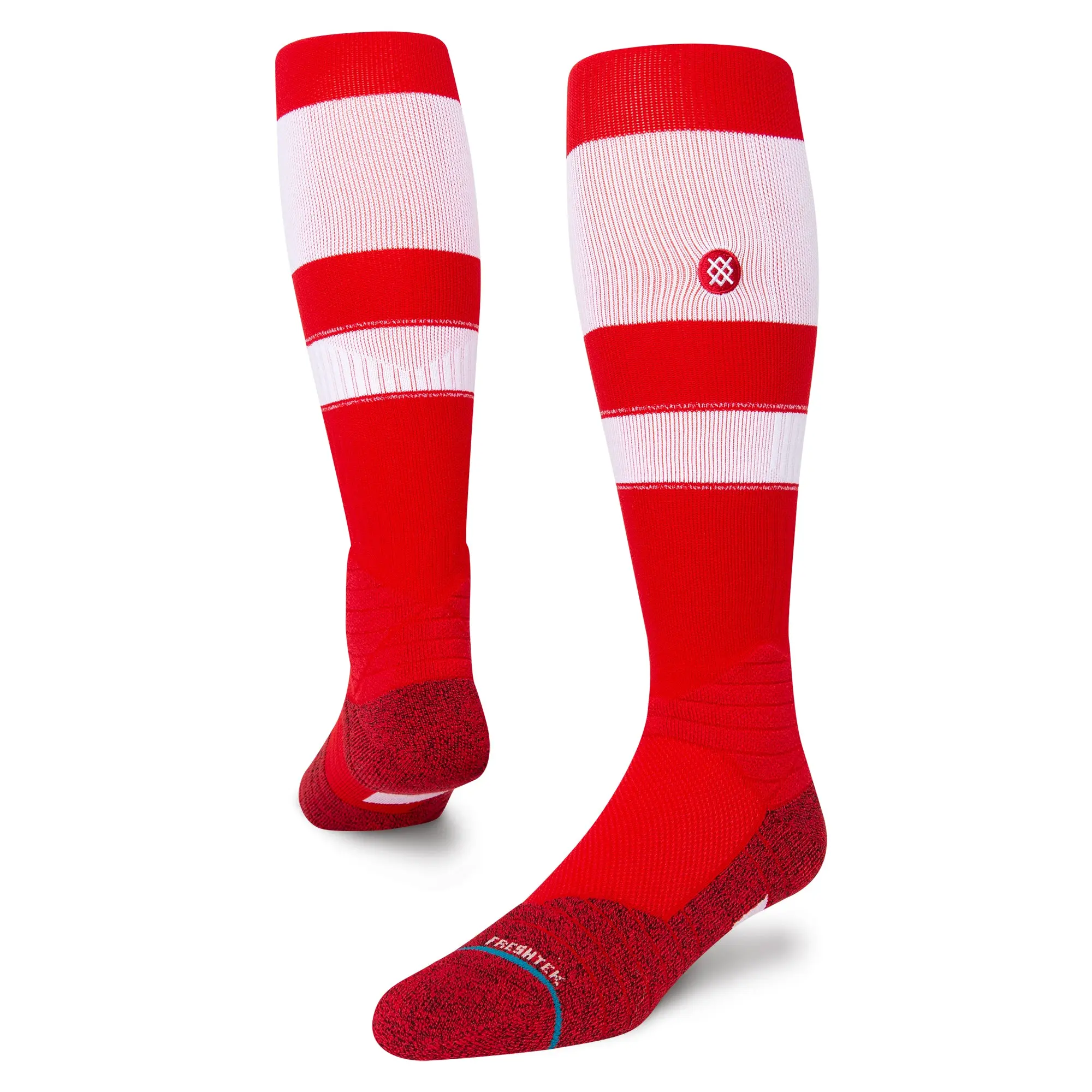 Stance MLB Diamond Pro Stripes OTC Socks (White Red)