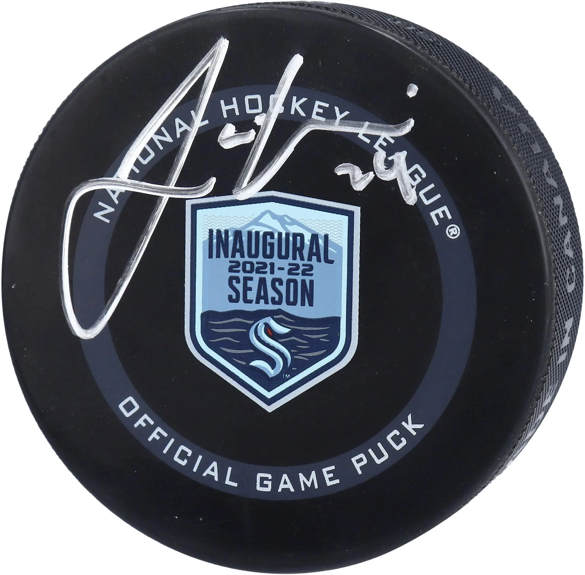 Jamie Oleksiak Seattle Kraken Autographed 2021-22 Inaugural Season Official Game Puck - Fanatics Authentic Certified