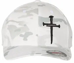 Christian Cross Christian Cross Jesus Cross Hat Fitted Flex Multicam Alpine Design Hat with Embroidered Symbol and Free Decal