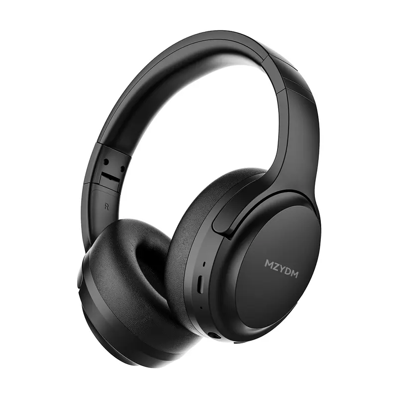 MZYDM High-Quality Over-Ear Oval Wireless BT Headphones - 45kHz Hi-Res ABS High-Fidelity, Active Noise Cancellation, Foldable, 70-Hour Battery, Lightweight Portable, Detachable Mic, 3.5mm Compatibility, Non-Water-Resistant, for Work From Home, School