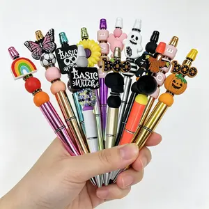 13Pcs DIY Beaded Pen Set Comfort Grip Smooth Writing Pens for Journaling Drawing Crafts with Fun Designs