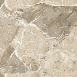 My Luxury Flooring MK GLOSSY Endmatch 47 Porcelain Floor Tiles - 24 x 48 Inch Soft Beige Warm Grey Marble Look - Glossy Finish Wall & Floor Use  15.5 Sq-ft per box | Pallet of 10 Boxes (155 sq-ft)