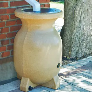 Koolscapes 55 Gallons Rain Barrel Beige Eco-Friendly 210L Rain Water Collection Barrel Durable Corrosion-Resistant Koolatron
