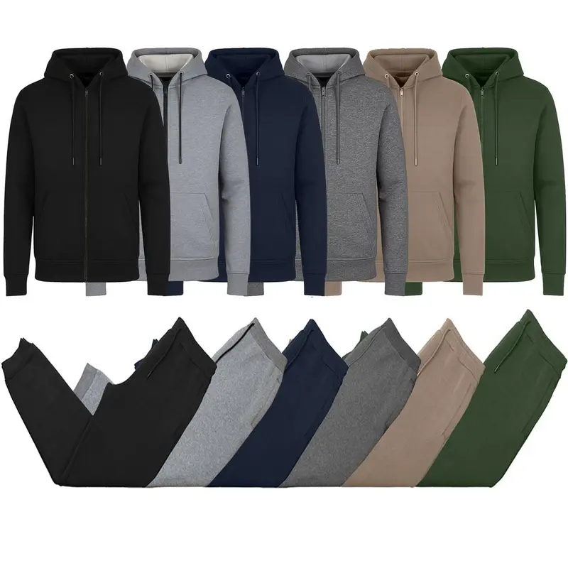 Men’s Multi Pack Fleece Zip Hoodie & Jogger Sets
