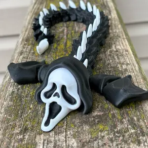 3d Printed Ghostface Dragon (3D Printed, Articulating, Decor)