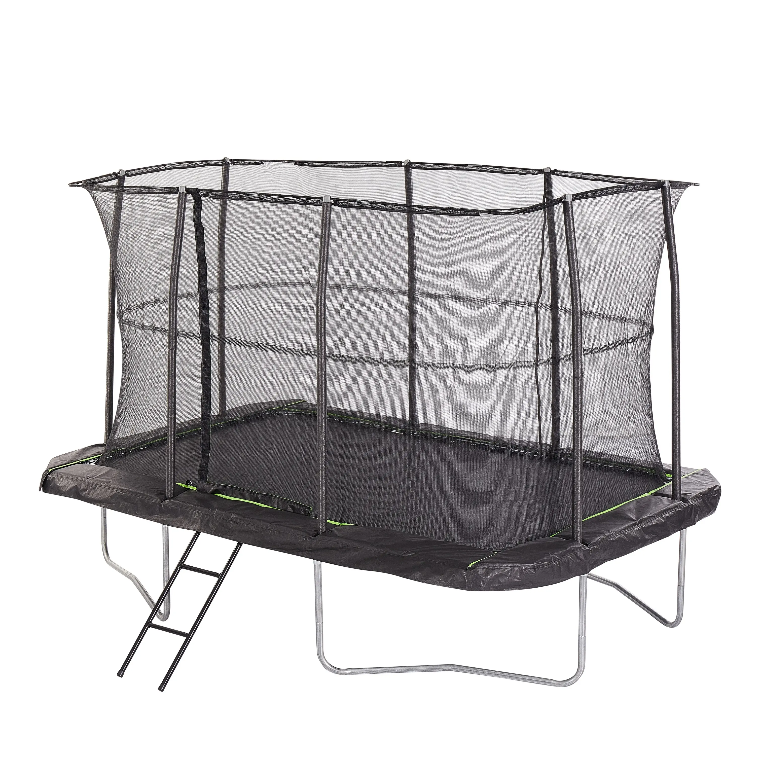 Jumpking 7ft x 10ft Rectangular Trampoline with Patented Safety Enclosure, Heavy-Duty Frame, and Powder-Coated Ladder