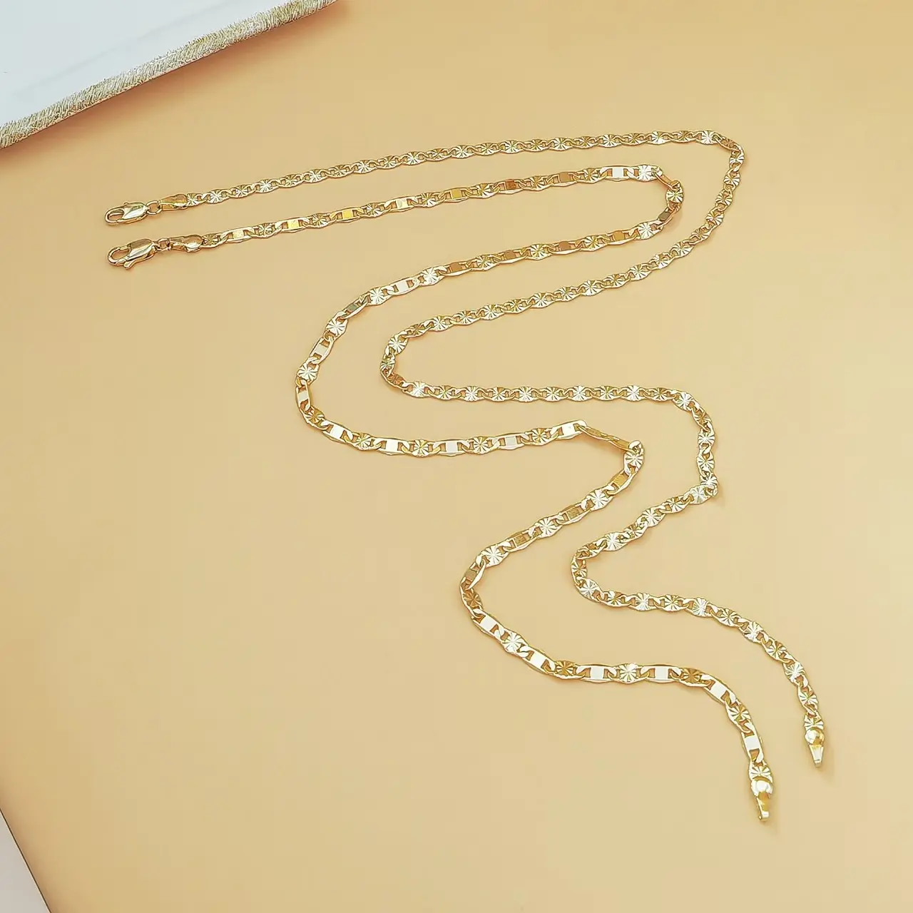 14K Gold Plated Flat Chain Necklace for Women, Minimalist Layering Chain, Elegant Dainty Everyday Jewelry, Tarnish Resistant Versatile Statement Necklaces, Perfect Gift for Birthday Wedding Any Occasion