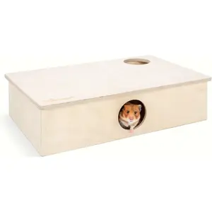 Multi-Chamber Hamster House Maze Multi-Room Hideouts & Tunnel Exploring Toys for Hamster Gerbils Mice Lemmings (6-Room Large)