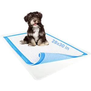 Dog Pee Pad Holder Tray Fits for 28” x 30” Wee Wee Pee Pads - Stable Grip, Raised Edges, Quick-Wipe Silicone Surface Dog Potty Tray Holder for Indoor Flooring Protection (White)