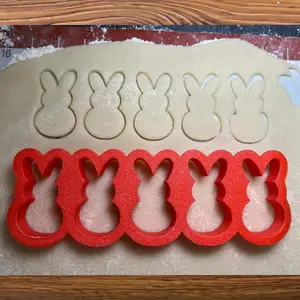 2 inch Easter Bunny Rabbit Cookie Cutter, Made in USA by Mighty Gadget (5 bunny)
