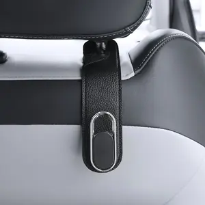 1PC Purse Hook for Car, Headrest Hooks for Car, Seat Back Storage Hook, PU Leather Car Purse Hook, Multi-Functional Car Hooks