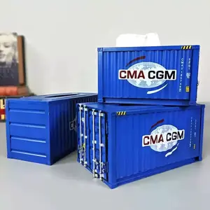 Shipping Container Style Tissue Box, Industrial Style Tissue Box for Livingroom, Bedroom, Bathroom
