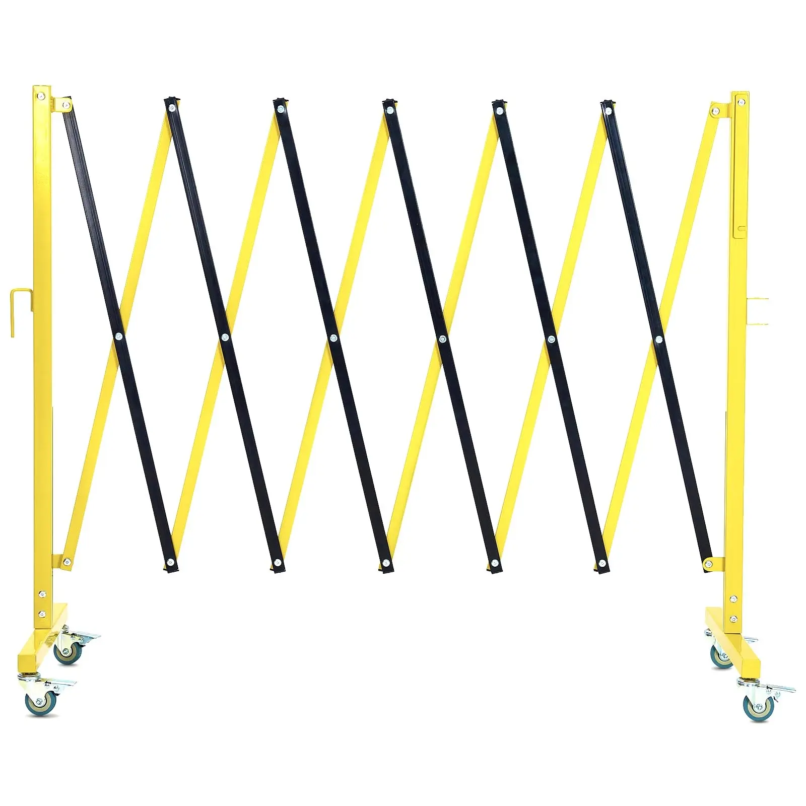 【GARVEE】11.8FT Expandable Safety Barricade with Casters & Warning Board