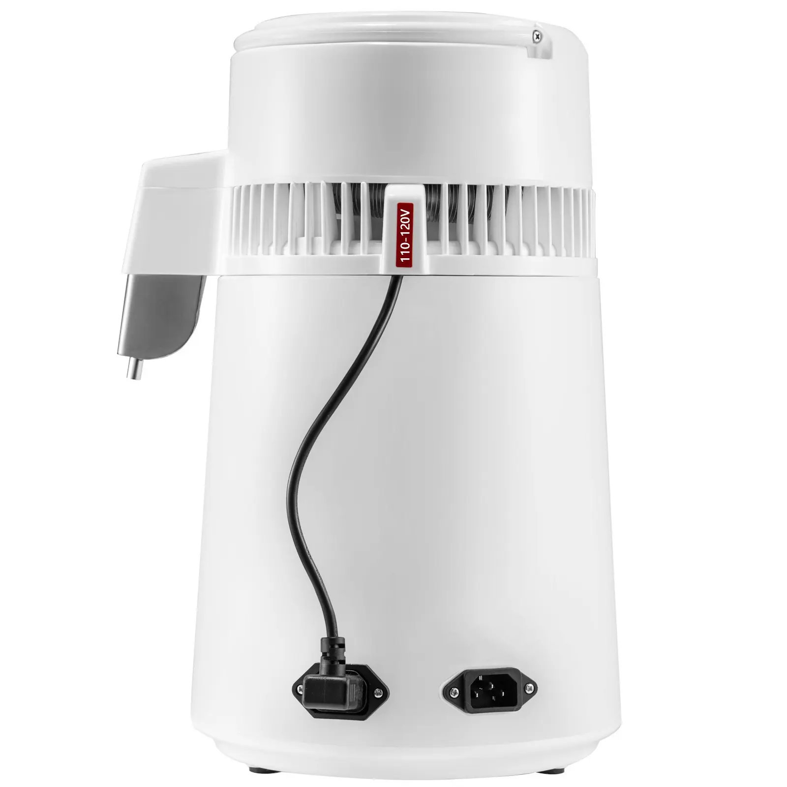VEVOR 110V Stainless Steel Countertop Water Distiller for Labs & Dental Clinics, 1.1 Gal Capacity, 0.3 Gal/H Output, 750W Power, 0-99H Timing Control, 3 Activated Carbon Packs, Touch Screen, Constant-Temp Fermentation, Dry-Burning Protection, Automatic Sh