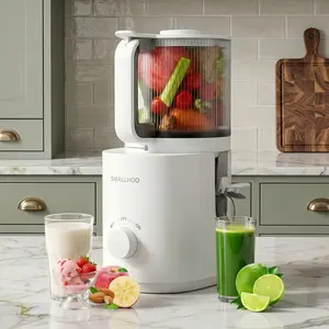 3-in-1 Masticating Juicer Machine, 7-inch Wide Feed Chute Cold Press Juicer, Whole Fruit & Vegetable Juicing, Sorbet & Nut Milk Maker, Easy to Clean, 120oz Large Capacity