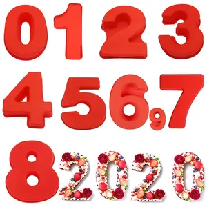 10 Inch 9 Pcs Large Silicone Number Molds – Baking Forms for Number Cakes, 0-8 Complete Set, Non-Stick & Reusable, Perfect for Birthday Party Treats, DIY Cake Pans tiktokshopspringglowup,summervibes