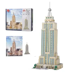 3800PCS New York Landmark Empire State Building Blocks Famous Architecture Assemble Micro Bricks Toy Gift For Children Teens