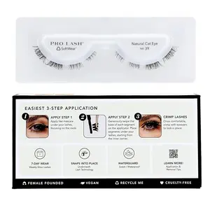 Pro Lash SoftWear Clean Girl Mini Lash Clusters Kit - Natural-Looking, Lightweight Lashes - 7+ Day Cluster Eyelash Extensions - Waterproof Lashes Clusters - Single Set