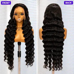 ZLIKE 220% Density 13*6 Full Lace Luxury Custom Loose Deep Wave Wigs Bouncy Wavy Lace Wig Super Double Drawn Virgin Human Hair Transparent Lace Front Wigs #Summervibes