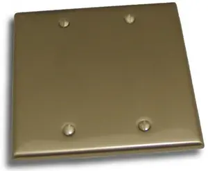 Double Blank Switch Plate, Satin Nickel