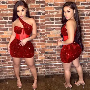 Women's Sexy Elegant Tight Dress Party Club Night Wear Hot Diamond Mini Dress Club Wear Sleeveless Fashion jaliyah prom dress graduation dresses(Sheets)