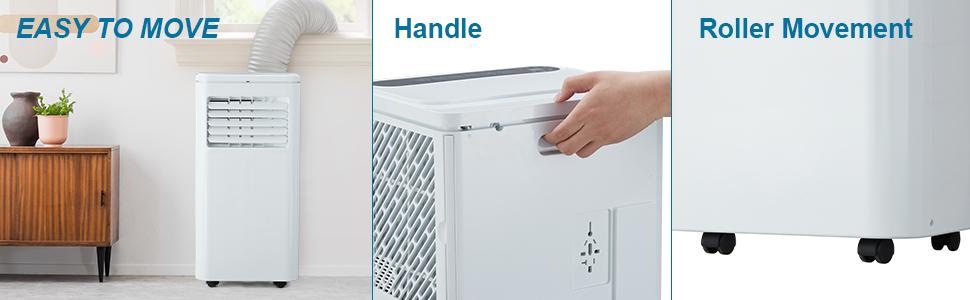 GARVEE 10000BTU Portable Air Conditioner 3 in 1 with LCD Display Remote Control, Fast Cooling Up to 450 sq.ft, AC Cooling, Dehumidifier, Fan for Bedroom, Office White