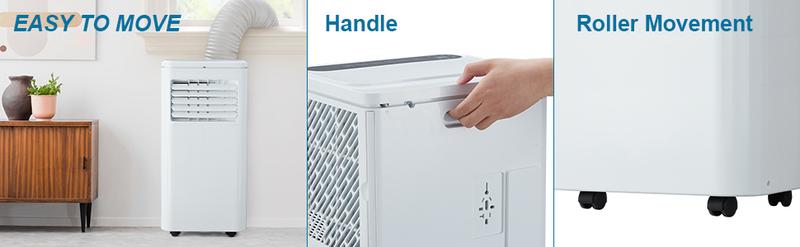 GARVEE 10000BTU Portable Air Conditioner 3 in 1 with LCD Display Remote Control, Fast Cooling Up to 450 sq.ft, AC Cooling, Dehumidifier, Fan for Bedroom, Office White