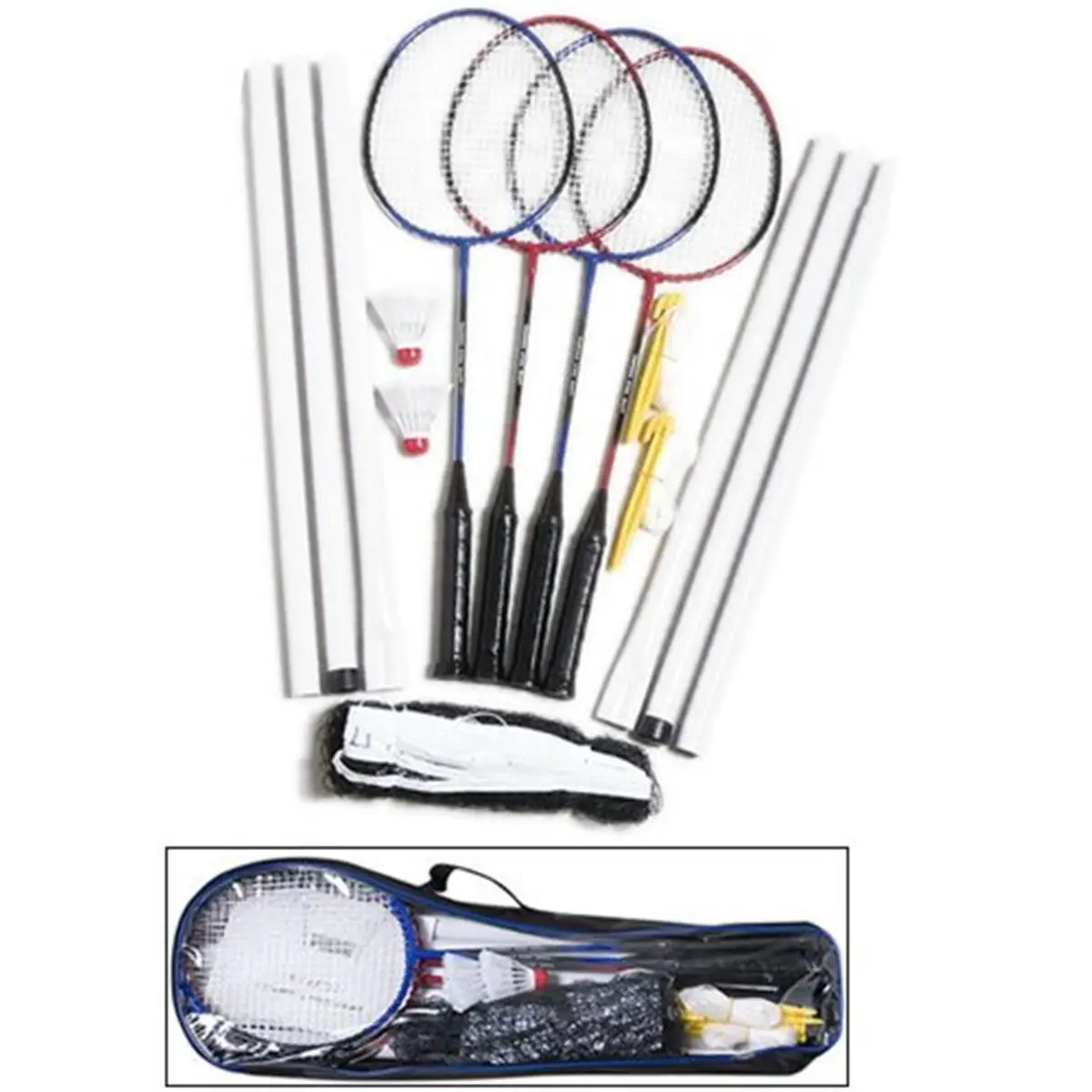 212 MAIN Complete Nylon-Stringed Badminton Set by Sport Supply Group Gamecraft, Including Rackets and a Badminton Shuttlecock