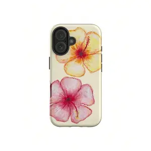 Hibiscus Flower Yellow Phone Case, Design Flower Phone Case For IPhone 17 ProMax, S24 Ultra And  16, 15, 14, 13, 12, 11 Pro Max, X, XR, XS Max, 8, And 7 Plus,Screen Protector,Fidgets Protection, Aesthetic Shockproof, LuxurySuitable For IPhone 17 Air