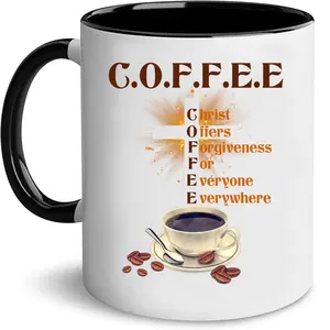 Christ Offers Forgiveness For Everyone Everywhere Christian Coffee Mug, Faith Based Inspirational Gift, Jesus Quote Cup, Religious Bible Message Design, Spiritual Present Idea 11oz 15oz