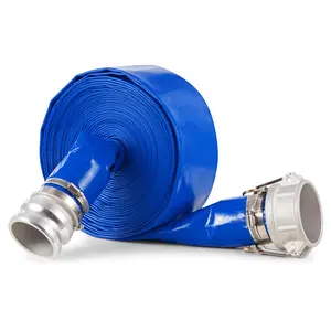 VEVOR Backwash Hose, 3 in x 50 ft, Blue High Quality PVC Hose, with Clamps, Camlock, Aluminum Fittings, Fit Various Pumps, for Sewage Treatment, Water Transportation and More Agricultural Purposes