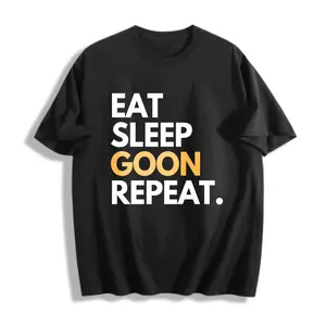 Casual Style Men's T-Shirt Eat Sleep Goon Repeat Graphic Design For Everyday Wear And Casual Outings Perfect Gift For Friends And Family Who Love Humor And Fun