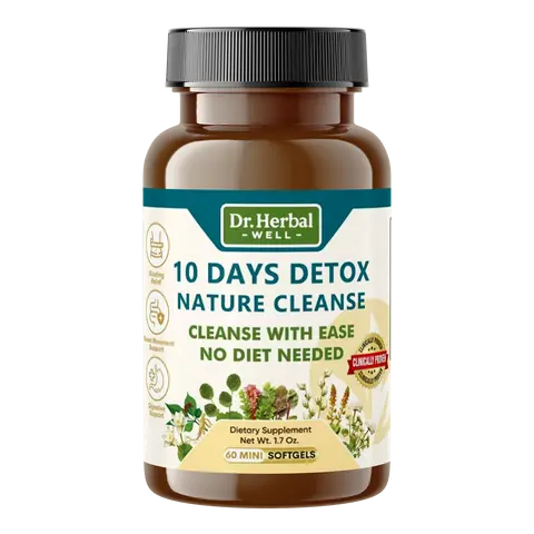 DR. HW 10 DAYS NATURAL DIGESTIVE WELLNESS Support 100% Natural Herbal Supplement (60 Mini Softgels) Multi-pack - Edible, Fitness Healthcare Dietary Vitamin