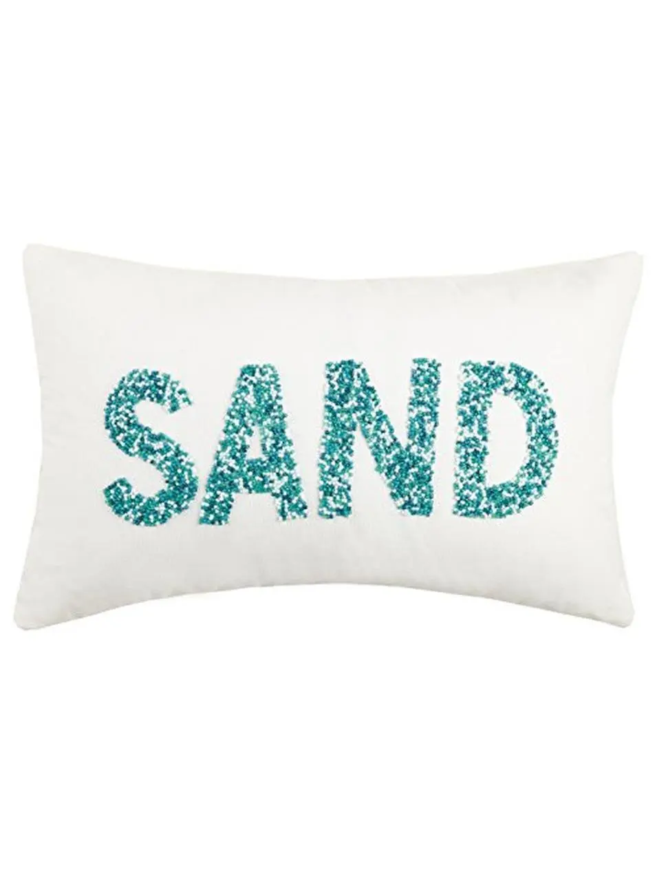 Peking Handicraft 24HRS2115C20OB 12 x 20 in. Sand Beaded Pillow, Turquoise