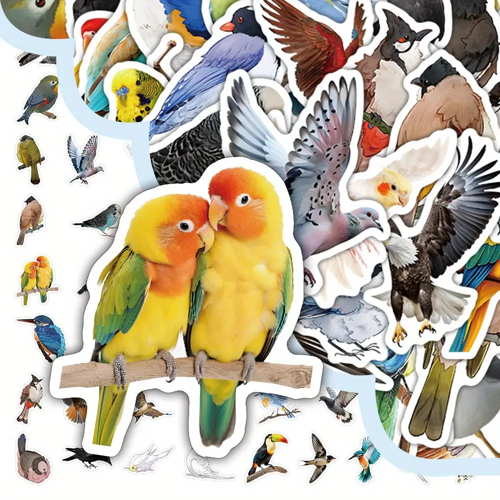 65pcs Flower and Bird Series Stickers, Diy Decals, Suitable for Faith-based Designs Such As Scrapbooks, Diaries, Laptops, Water Bottles, Cars, Etc., As Gifts with Positive Information, Car Decals, Decal Set