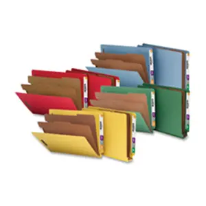 212 MAIN Nature Saver Recycled Paper Red End-Tab Letter-Size File Folders, 2-Divider, Bright Color, 10 per Box, for Office Filing & Organization Supplies, File Folder