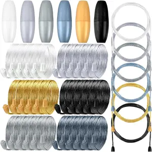 30 Sets Necklace with Breakaway Clasps DIY Nylon Lanyard Cord 80cm Long 2mm Thick Vivid Colors for Pendants Beads Bracelets