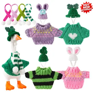 4 Set Desk Goose Outfits 7inch  Mini Desktop Goose clothes Desk Goose Accessories Set for Magnetic Goose Statue