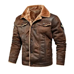 Warm fur coat plush fur casual retro men's jacket handsome men