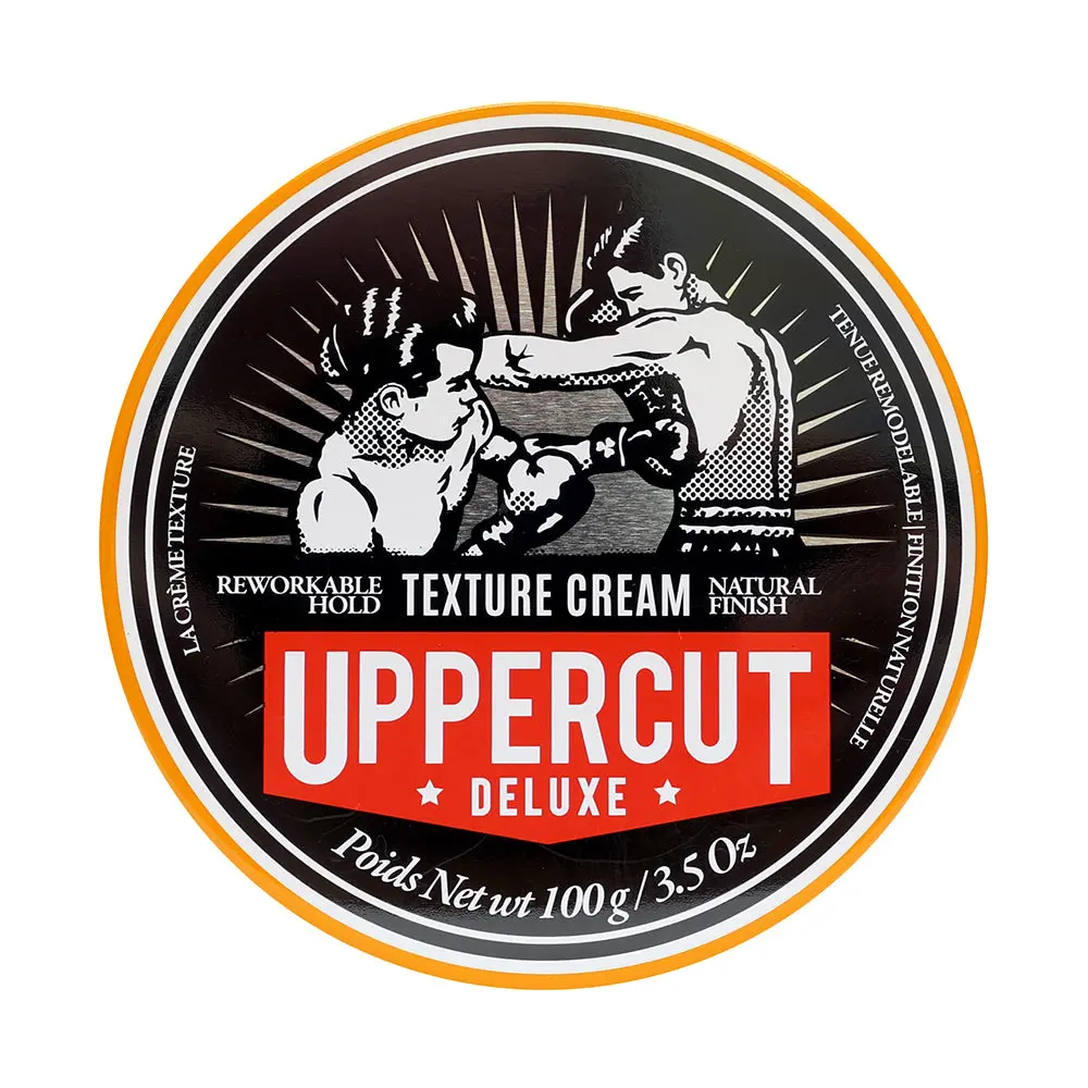 Uppercut Deluxe Texture Cream - Reworkable Hold & Natural Finish - 3.5 Oz - For Short & Long Styles - Non-Set Formula - Hair Wax Alternative