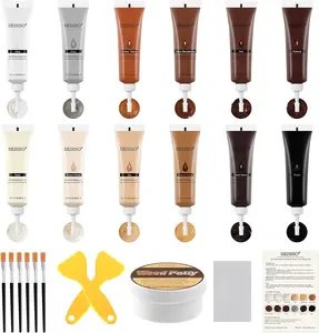 SEISSO Wood Furniture Repair Kit, Wood Putty Repair Fillers, Hardwood Laminate Floor Repair Kit, Restore Any Holes, Scratches, Cracks, Gouges for Wooden Floors, Cabinet, Cherry, Walnut