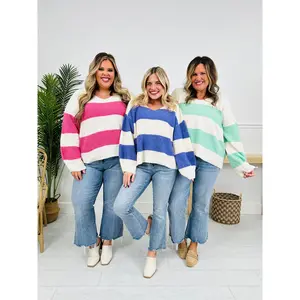 Springtime Stripes Sweater in Multiple Colors