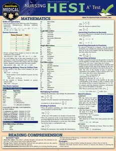 Nursing Hesi A2: A Quickstudy Laminated Reference & Study Guide -- April Michelle Davis, Poster