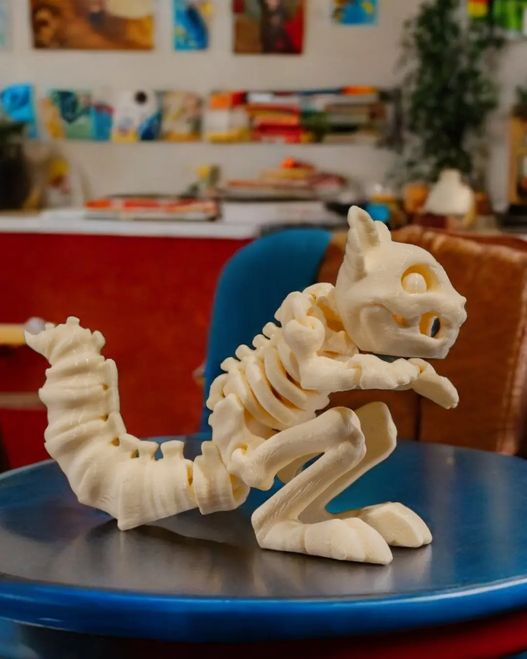 3DFabLabHTX presents -️ 3D Printed Articulated Skeletal Squirrel Figurine, halloween, spooky,  creepy