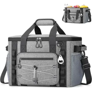Soft Sided Cooler Bag , Large Leakproof Portable Storage for Camping, Travel, Kayaking & Beach