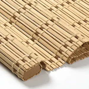 Cordless Bamboo Roman Shades Light Filtering Natural Bamboo Blinds 26" W x 64" H Roll Up Window Treatment for Bedroom Living Room Natural