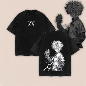 Killua Zoldyck T-Shirt – Hunter x Hunter Washed Oversized Anime Tee | Unisex Heavy Cotton Streetwear for Otaku & Manga Fans